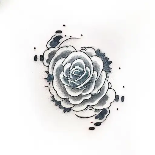 mascara oni con rosas  tattoo design idea