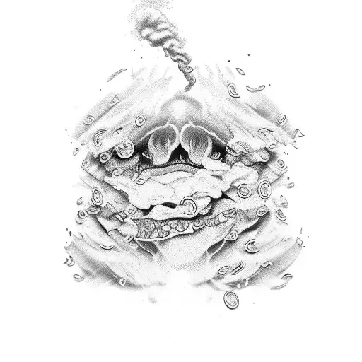 money smoke  tattoo design idea