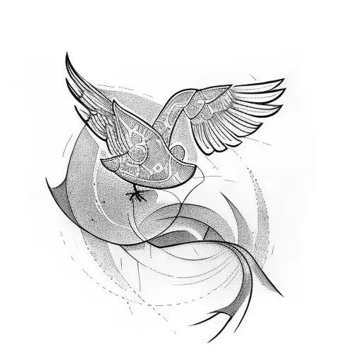 neck tattoo bird tattoo design idea