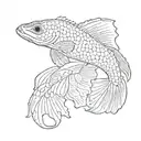 pleco outline tattoo tattoo design idea