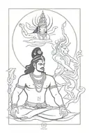 shrikrishna and Mahadev tattoo tattoo design idea
