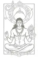 shrikrishna and Mahadev tattoo tattoo design idea