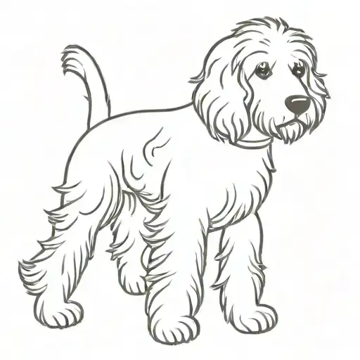goldendoodle tattoo design idea