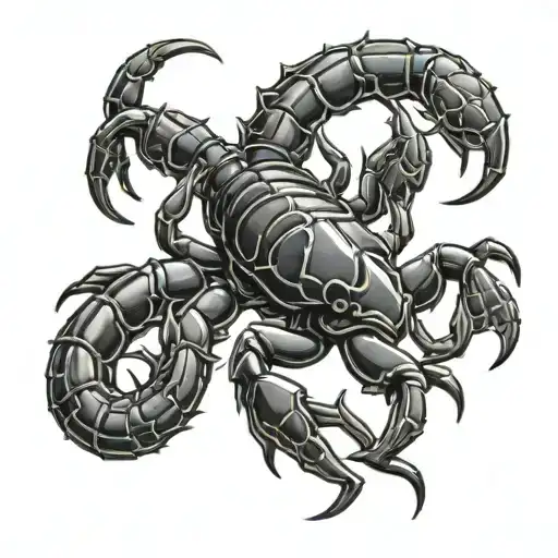red scorpion and tattoo design idea