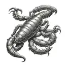 red scorpion and tattoo design idea