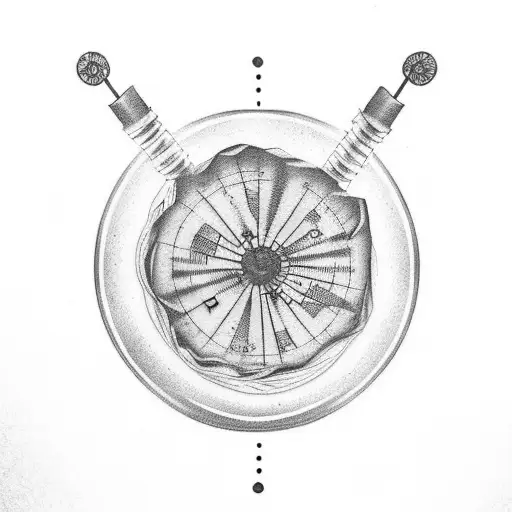 small underarm tattoo vase where poison darts hit tattoo design idea