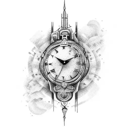 reloj de arena tattoo design idea