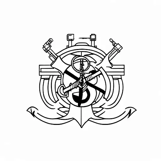marine engineer tattoo design idea