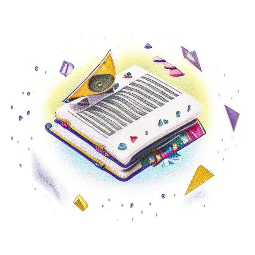 Magic spell Book Mage tattoo design idea