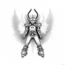 Angemon, the legendary Digimon tattoo design idea