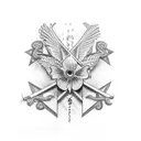 god blessed  tattoo design idea