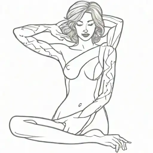 sexy lady tattoo design idea