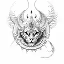 durga, surya tattoo design idea