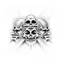 cross, hear no evil see no evil speak no evil tattoo design idea