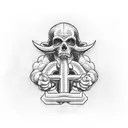 cross, hear no evil see no evil speak no evil tattoo design idea