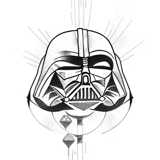 Darth Vader with saber tattoo design idea