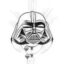 Darth Vader with saber tattoo design idea