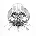 Darth Vader with saber tattoo design idea