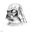 Darth Vader with saber tattoo design idea