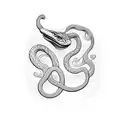 A dotwork depiction of a snake coiling around a dollar sign, symbolizing financial wisdom and prosperity tattoo design idea