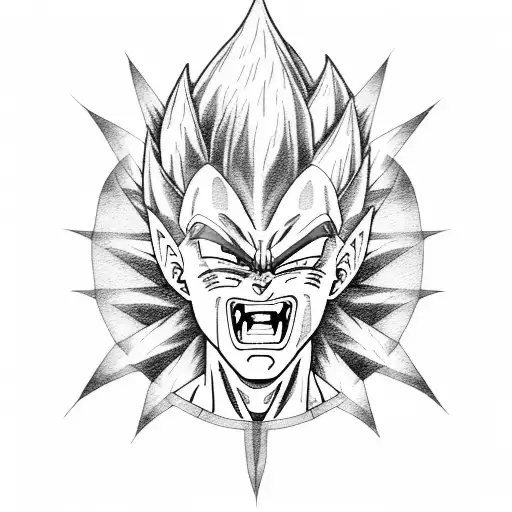 vegeta tattoo design idea