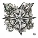igd, 6 point star, 3 point crown tattoo design idea