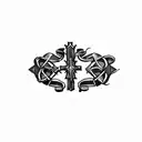 Christian Cross with Proverbs and numbers tattoo design idea