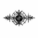 Christian Cross with Proverbs and numbers tattoo design idea