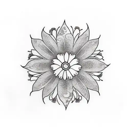 Daisy tattoo design idea
