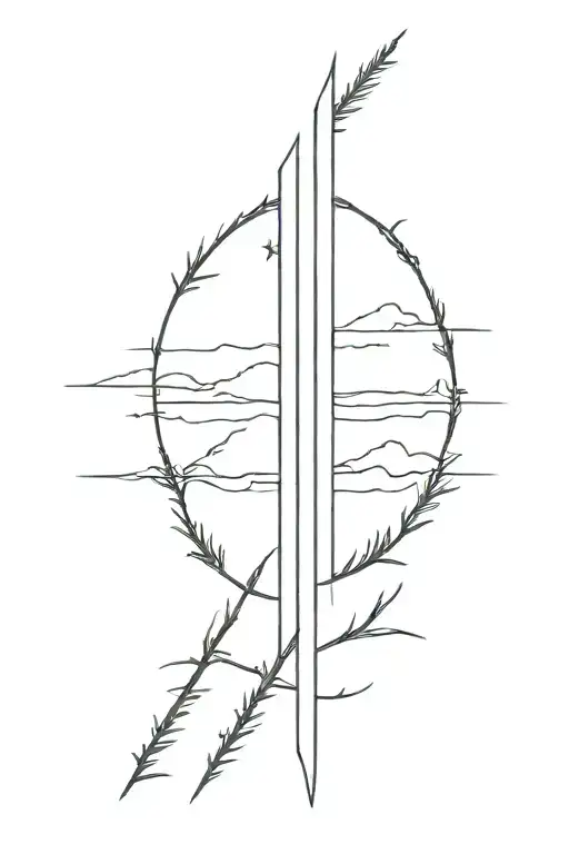 ogham writing tattoo design idea