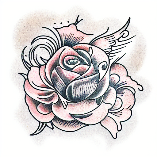 Tudor rose tattoo design idea