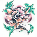 Tudor rose tattoo design idea
