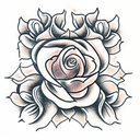 Tudor rose tattoo design idea