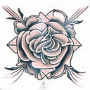 Tudor rose tattoo design idea