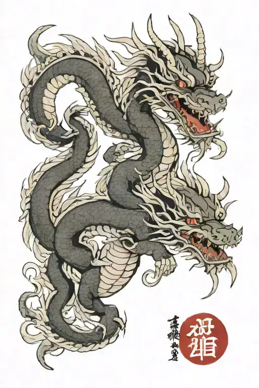 search dragon tattoo design idea