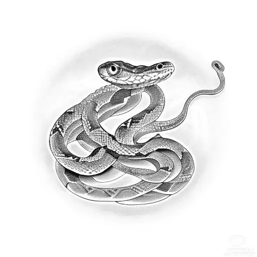  snake arm length tattoo with Japanese details tattoo design idea