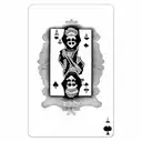 Grim Reaper holding Aces High cards tattoo design idea