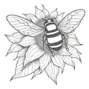 a Junebug resting on a sunflower tattoo design idea