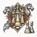 Chess pieces  tattoo design idea