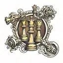 Chess pieces  tattoo design idea