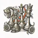Chess pieces  tattoo design idea