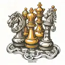 Chess pieces  tattoo design idea