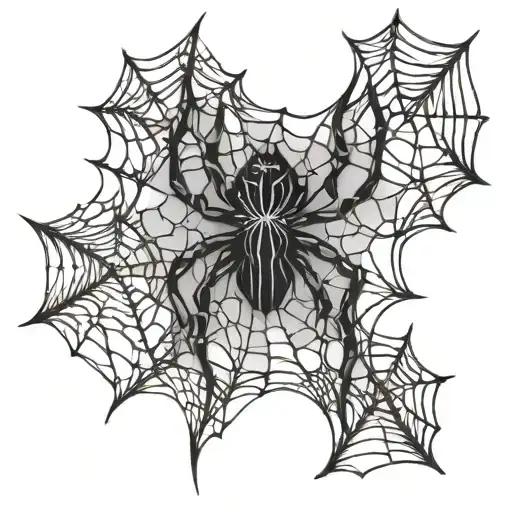 Spider Web tattoo design idea