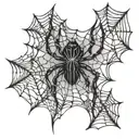 Spider Web tattoo design idea