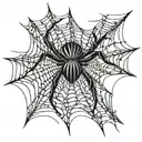 Spider Web tattoo design idea