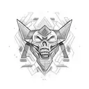 Text"ODD Strong",Color Light Blue, tattoo design idea