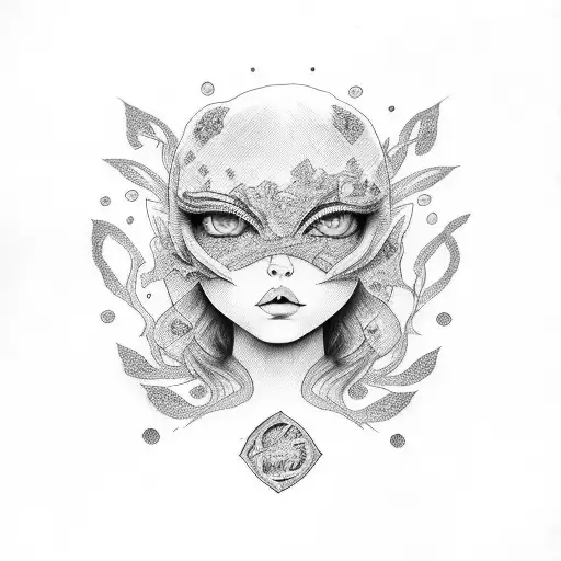 girl with blue eyes time is money tattoo design idea