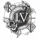 Date 10.10.2020 im Roman numerals tattoo design idea