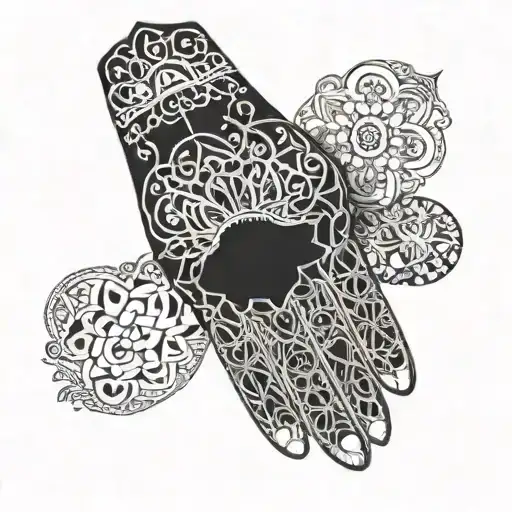 the hand of fatima anbar malika tattoo design idea