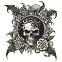 dark and evil tattoo design idea